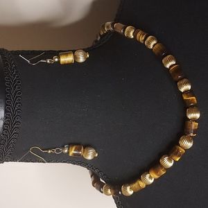 Tiger's Eye Two Piece Jeweley Set